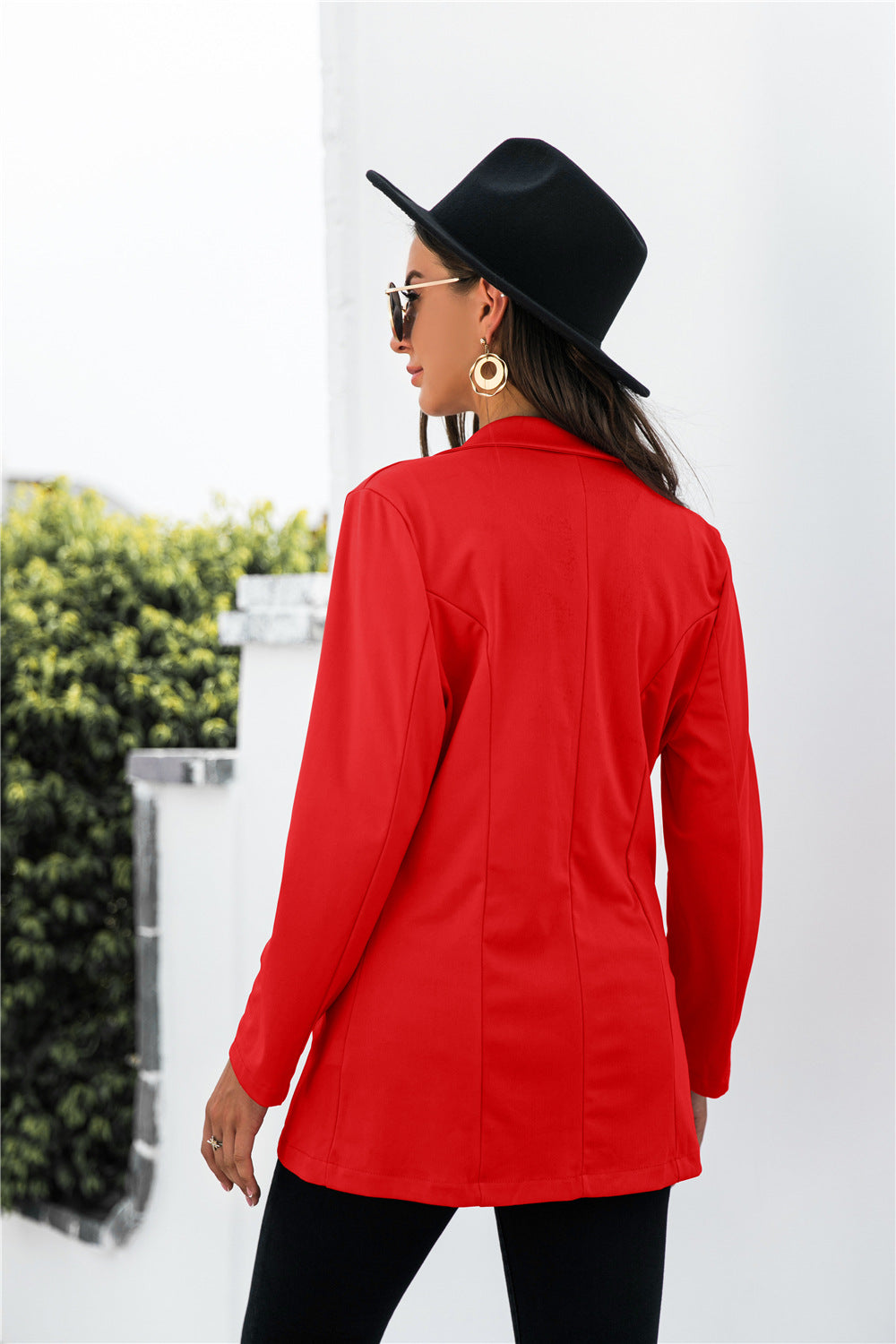Solid Pocketed Blazer