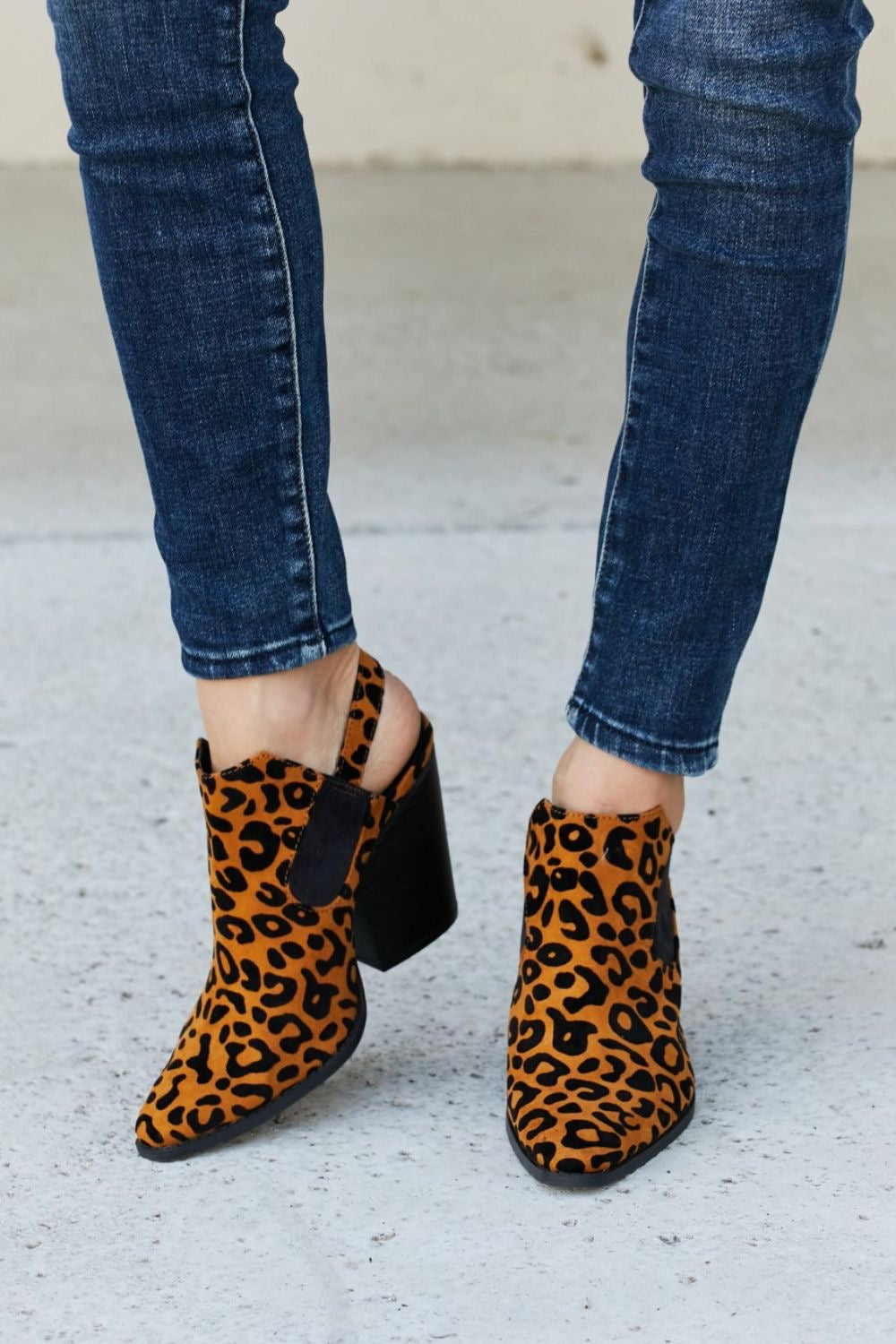 Leopard booties