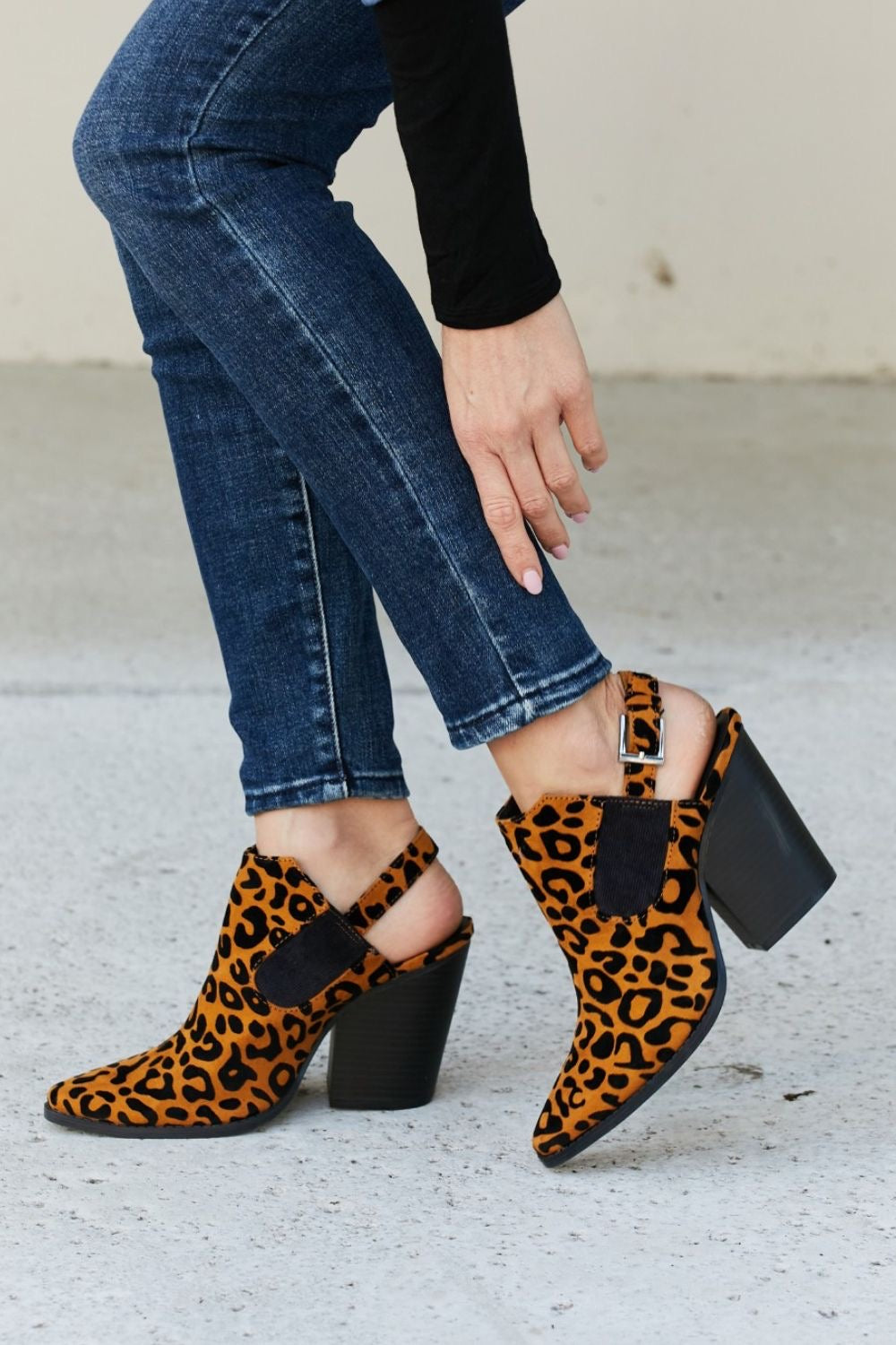 Leopard booties