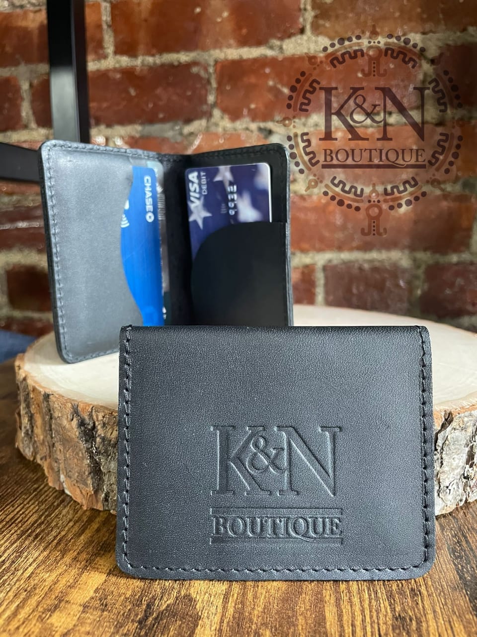 Black leather Card Holder
