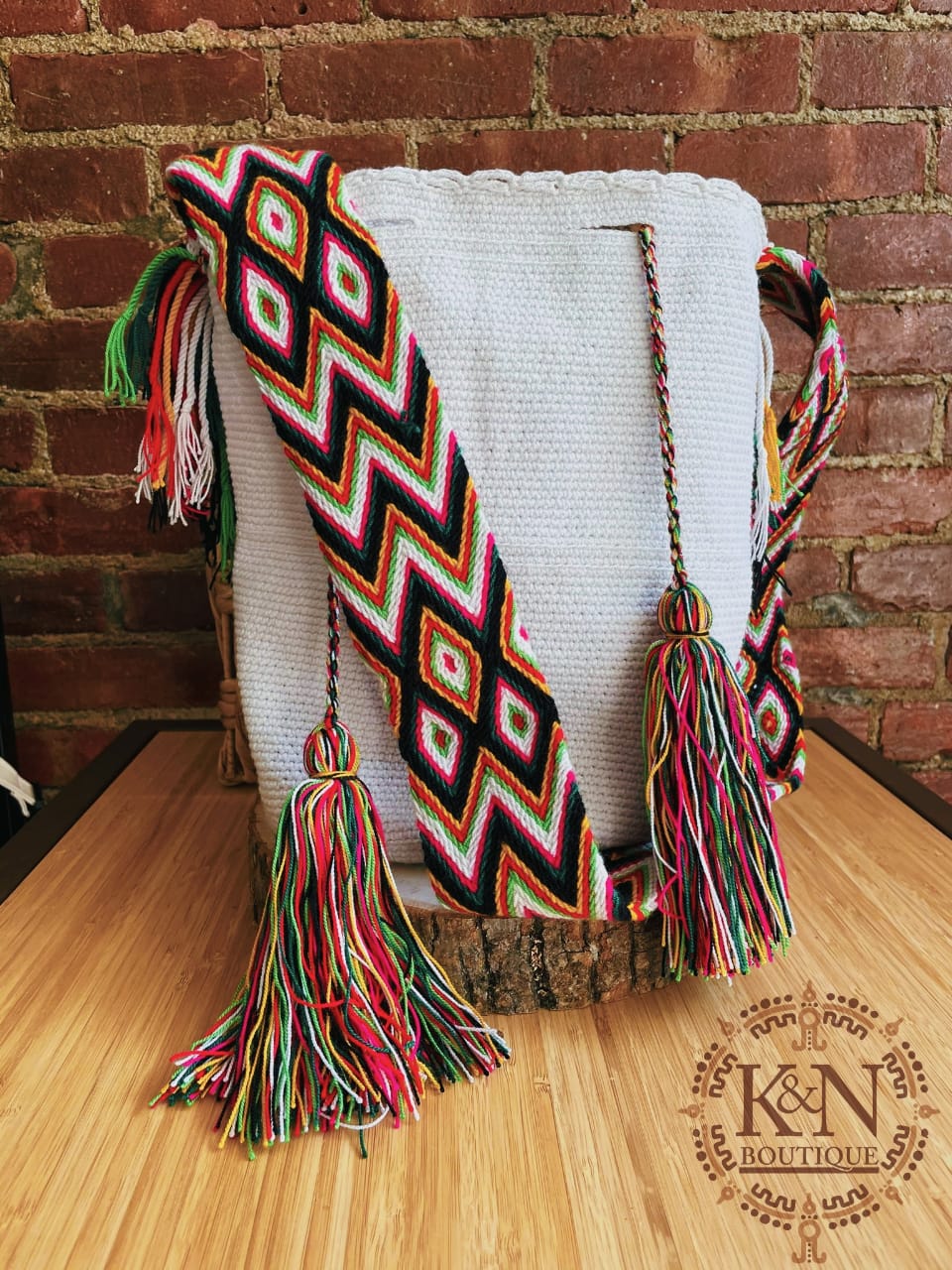 Wayuu Mochila tribal (white)