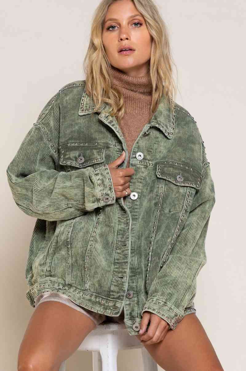 Studded Corduroy Jacket
