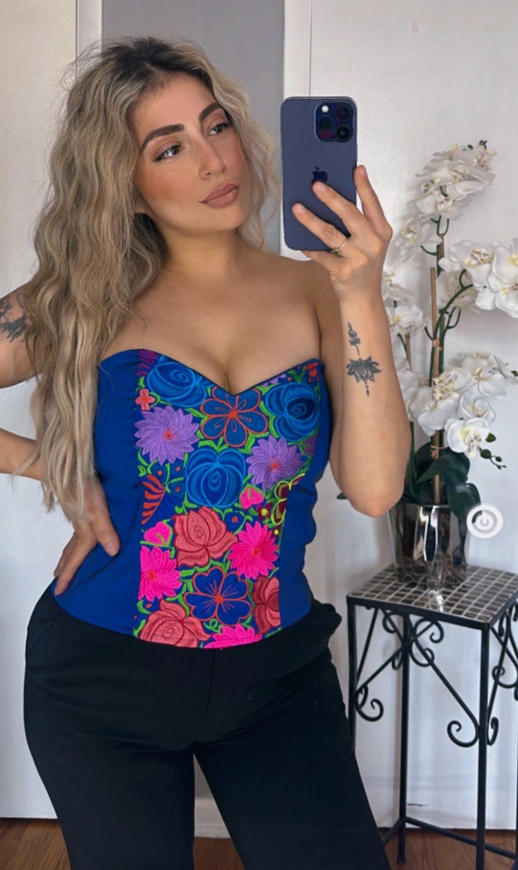 Rosa azul Corset