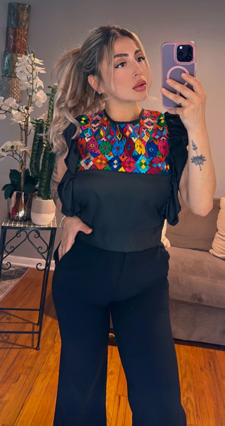 Maya top (black)