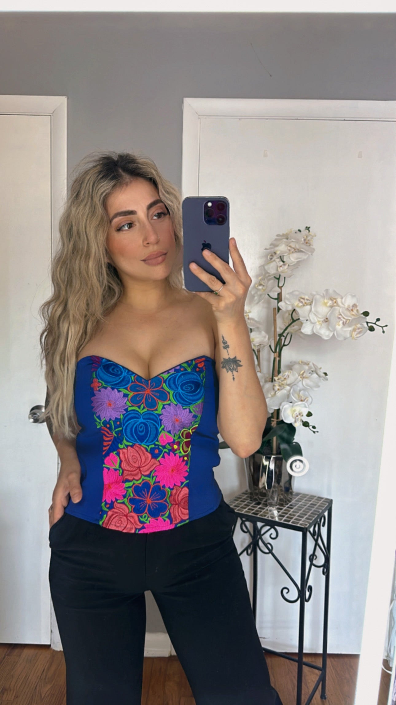 Rosa azul Corset