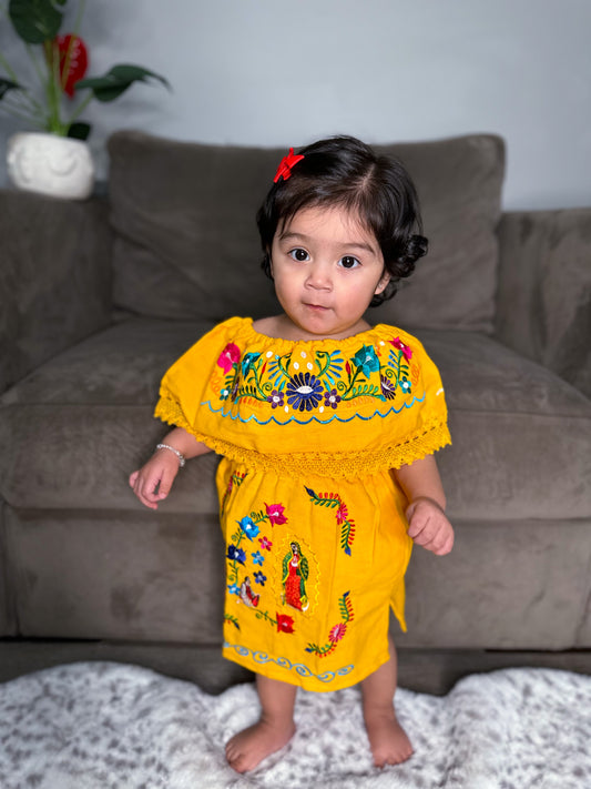 Vestidito Virgen de Guadalupe (yellow)