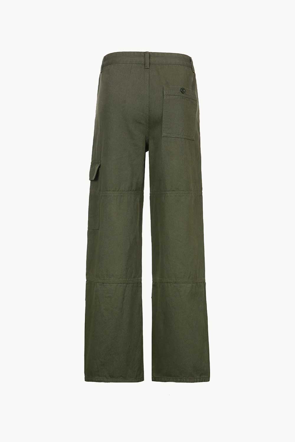 Full Length Wide Leg Jeans with Cargo Pockets