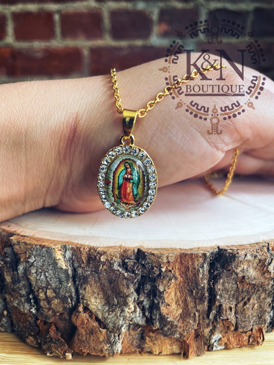 Virgen de Guadalupe (Color) Necklace