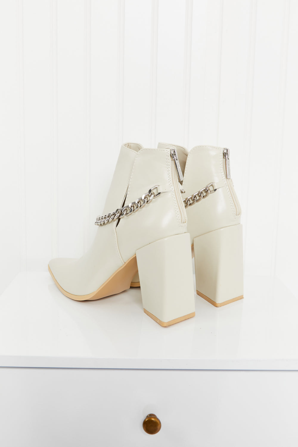 Cape Robbin Point the Way Chain Detail Ankle Booties