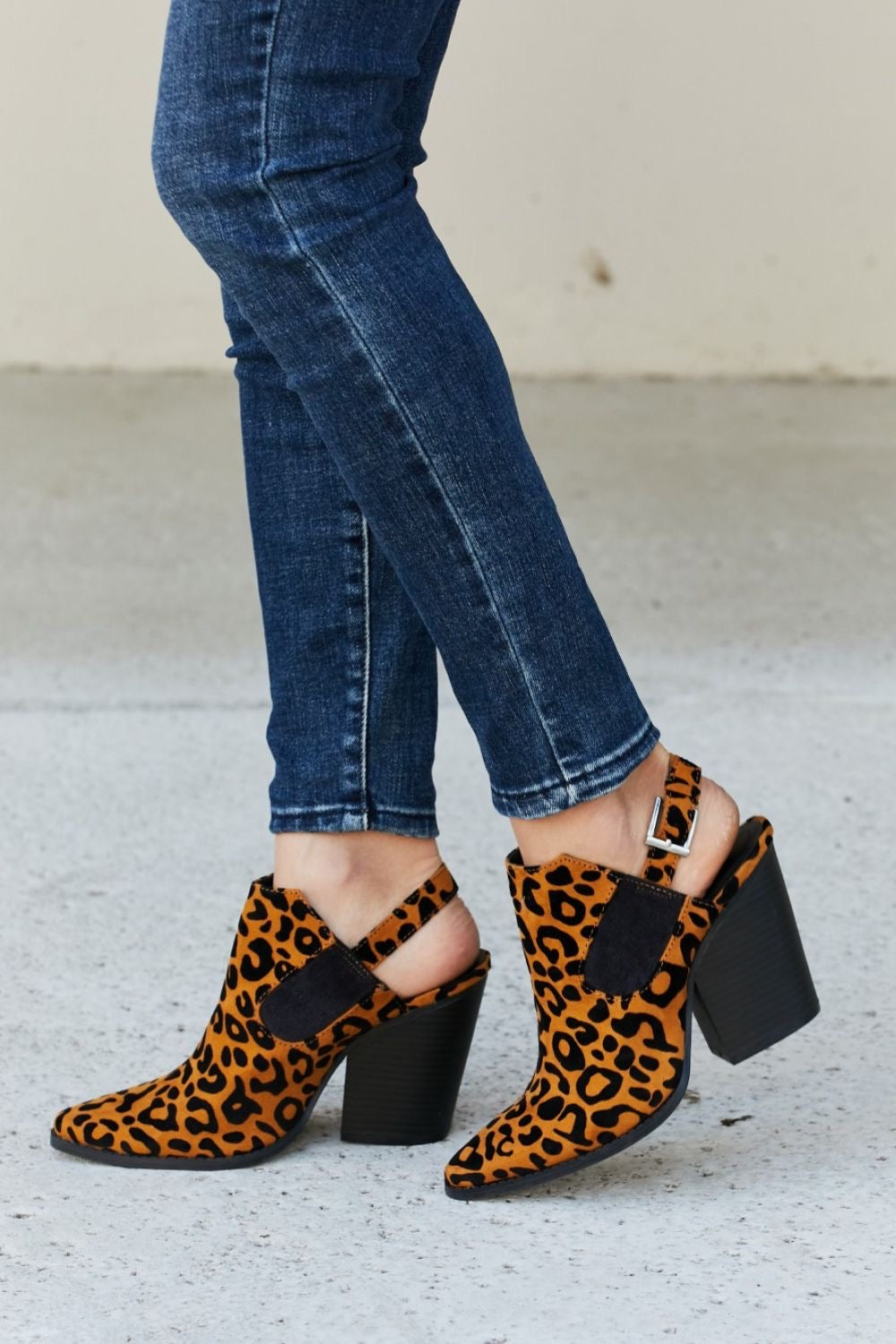 Leopard booties