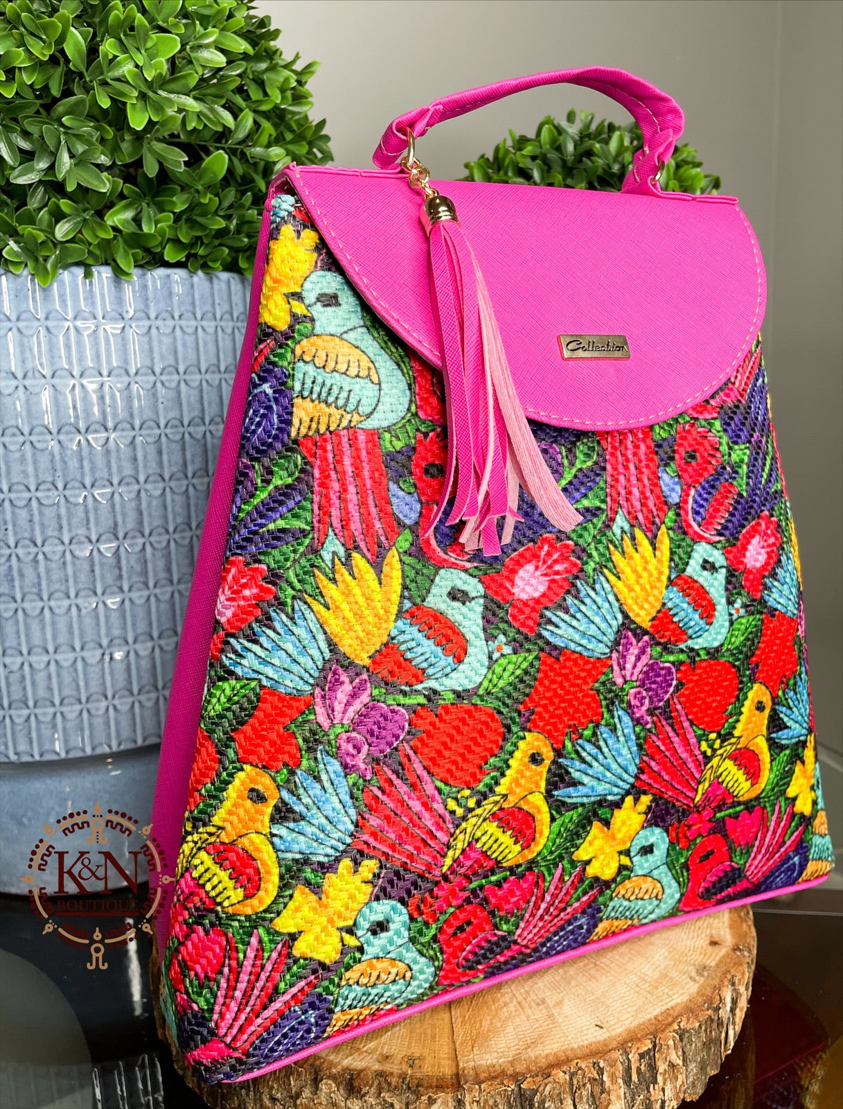 Pink bird Backpack
