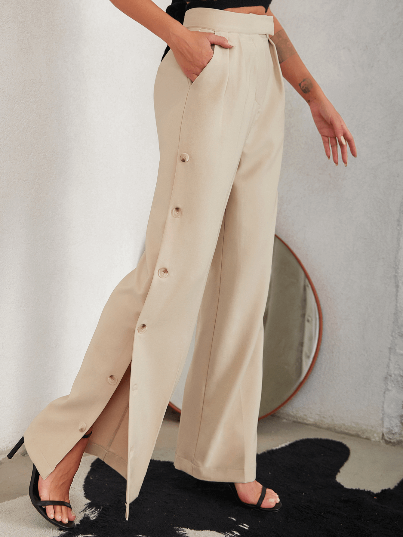 Modal Side Binding Wide Leg Pants – Marie & Marcele Boutique